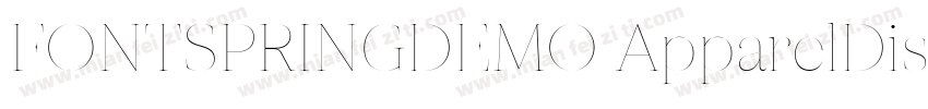 FONTSPRINGDEMO ApparelDisplayRegul字体转换